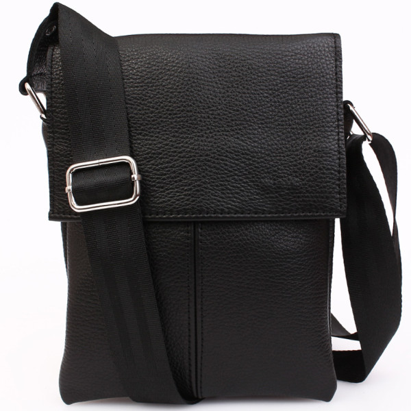 Кожаная сумка через плечо Alvibag AV-041-1 черная