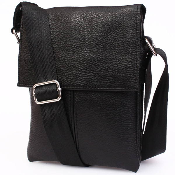 Кожаная сумка через плечо Alvibag AV-041-1 черная
