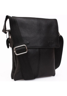 Кожаная сумка через плечо Alvibag AV-041-1 черная