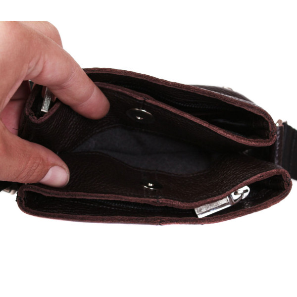 Шкіряна сумка формату А5 Alvibag AV-401-2 коричнева