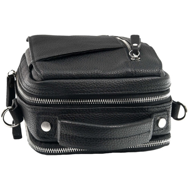 Мужская стильная кожаная сумка Diamond 75-4105 black