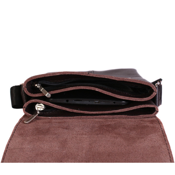 Шкіряна сумка-планшет Alvibag NH-601-2 коричнева