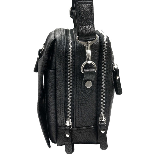 Мужская стильная кожаная сумка Diamond 75-4105 black