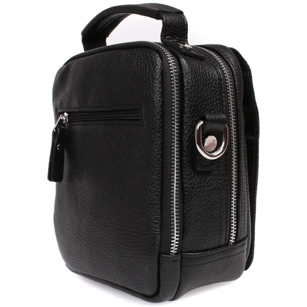 Мужская стильная кожаная сумка Diamond 75-4105 black