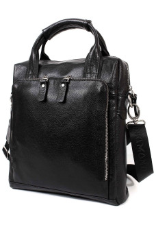 Стильная вертикальная кожаная сумка Diamond 72-6006 black