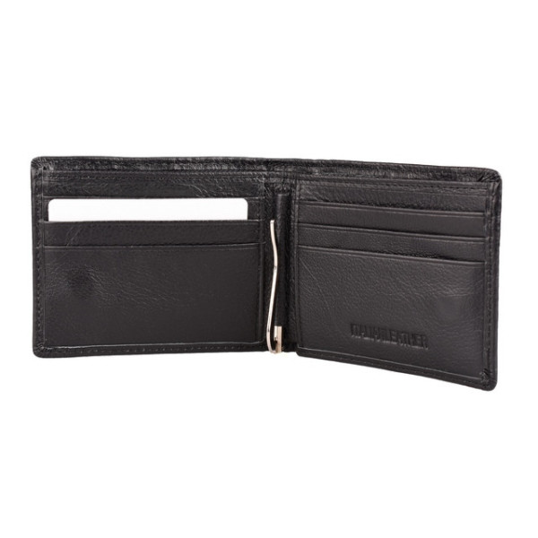 Мужской кожаный кошелек с зажимом на магните ST Leather (ST460) 98550 Черный