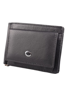 Мужской кожаный зажим на кнопке ST Leather (ST315) 98448 Черный