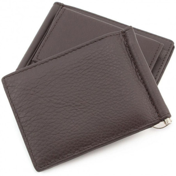 Зажим для денег мужской кожаный ST Leather (ST315) 98449 Коричневый