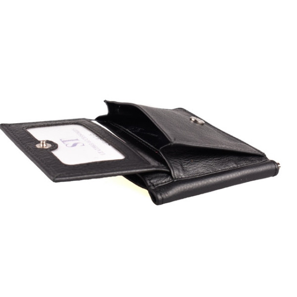 Чоловічий шкіряний затиск на кнопці ST Leather (ST315) 98448 Чорний