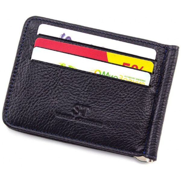 Зажим для денег кожаный ST Leather (ST451) 98529 Синий