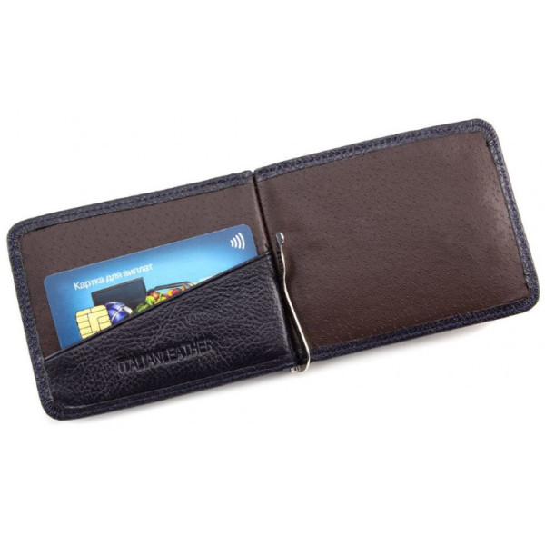 Зажим для денег кожаный ST Leather (ST451) 98529 Синий