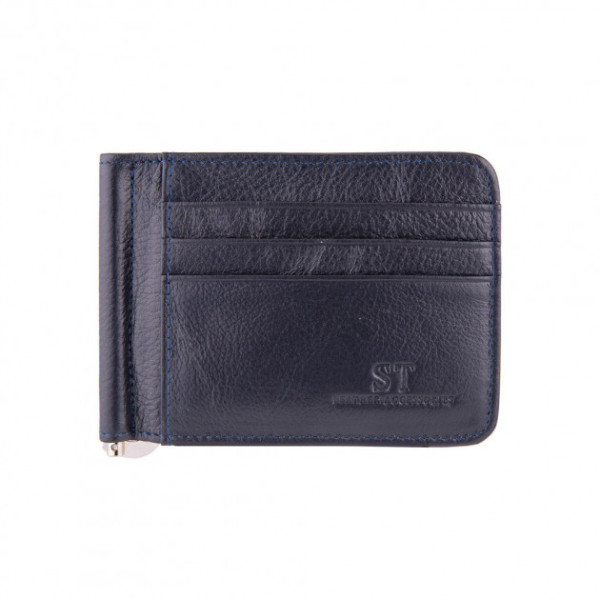 Кожаный зажим для денег ST Leather (ST452) 98533 Синий