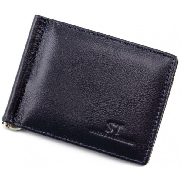 Зажим для денег кожаный ST Leather (ST453) 98549 Синий