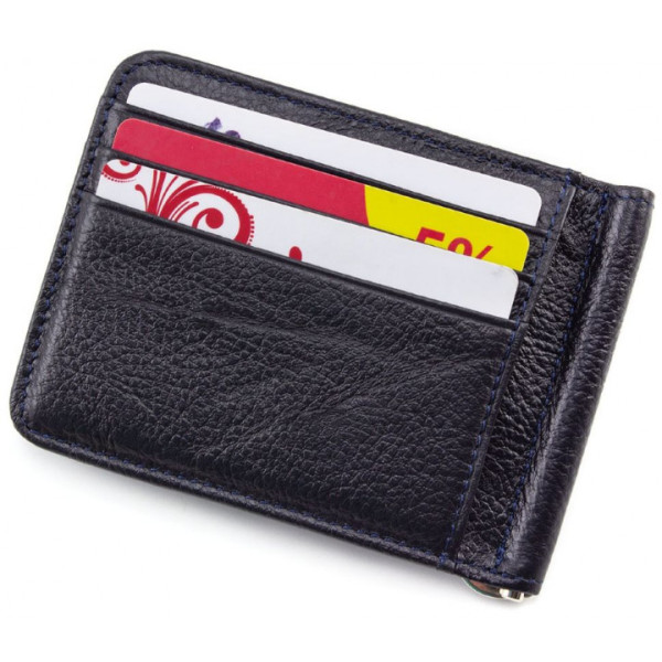 Зажим для денег из натуральной кожи ST Leather (ST452) 98535 Синий