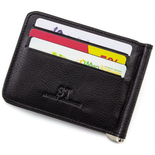 Зажим для денег из натуральной кожи ST Leather (ST451) 98530 Черный