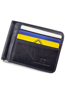 Зажим для денег из натуральной кожи ST Leather (ST452) 98535 Синий