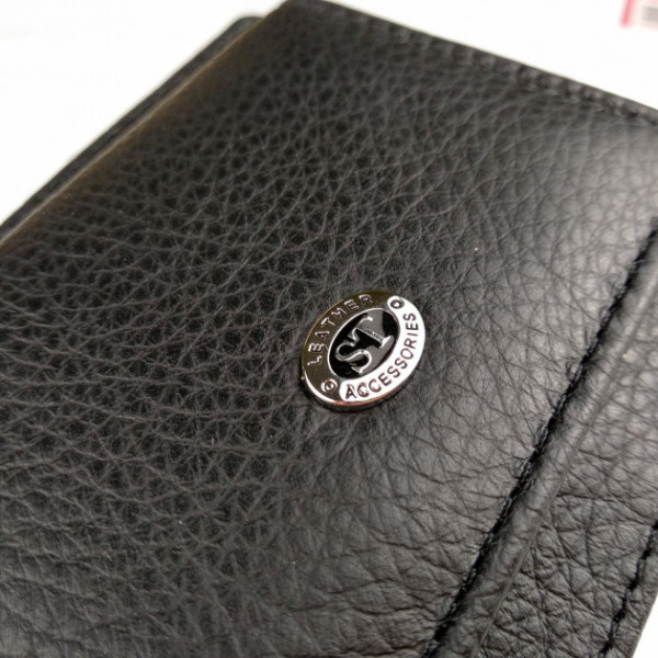 Зажим для денег мужской кожаный ST Leather (ST315) 98447 Черный