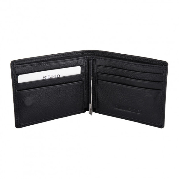 Мужской кожаный кошелек ST Leather (ST460) 98551 Черный