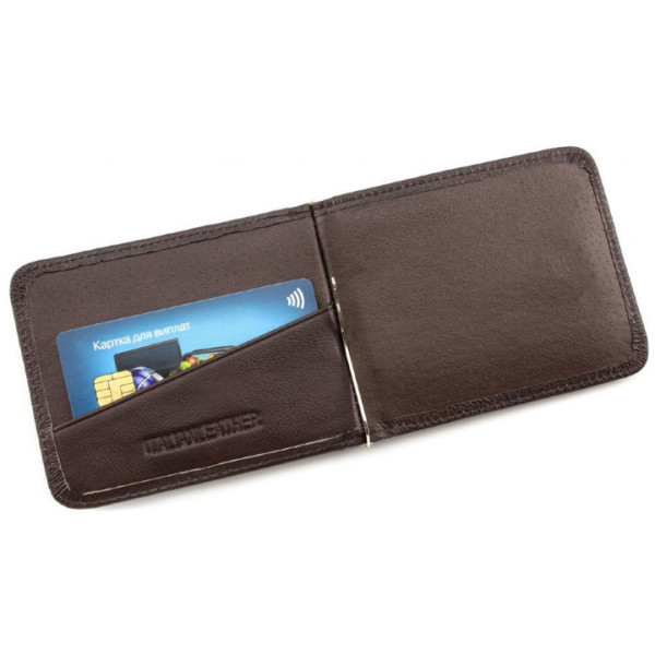 Зажим для купюр кожаный ST Leather (ST451) 98527 Коричневый