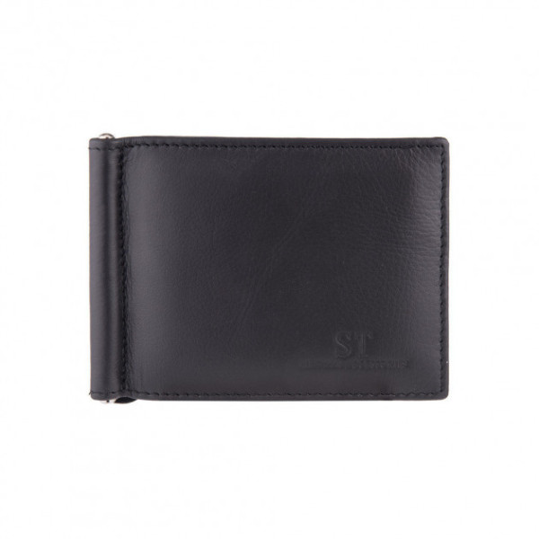 Кожаный зажим для денег ST Leather (MSZ-1) 98183 Черный