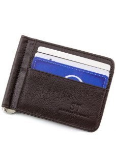 Зажим для денег из натуральной кожи ST Leather (ST452) 98534 Коричневый