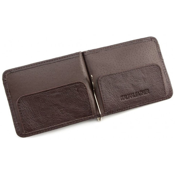 Затиск для грошей з натуральної шкіри ST Leather (ST452) 98534 Коричневий