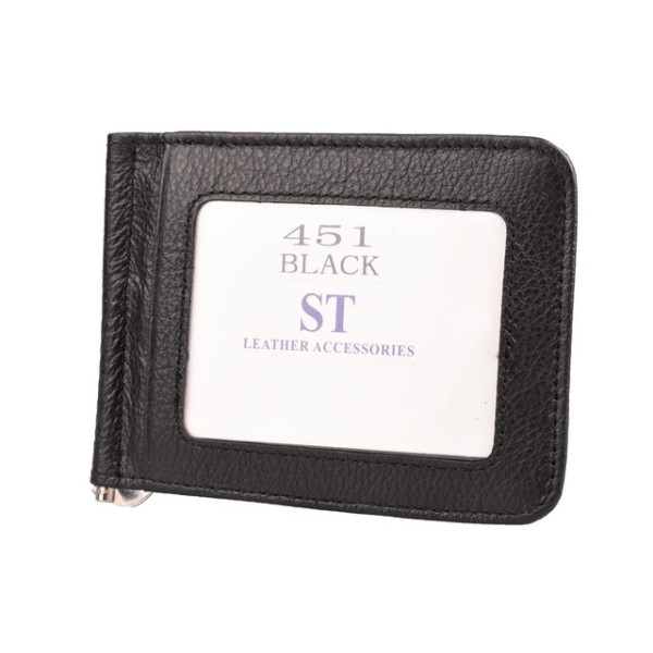 Мужской кожаный зажим ST Leather (ST451) 98528 Черный