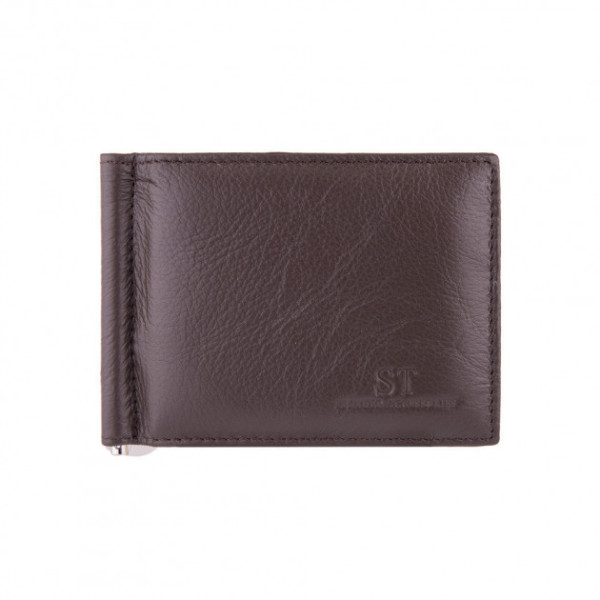 Кожаный зажим для денег ST Leather (MSZ-1) 98185 Коричневый