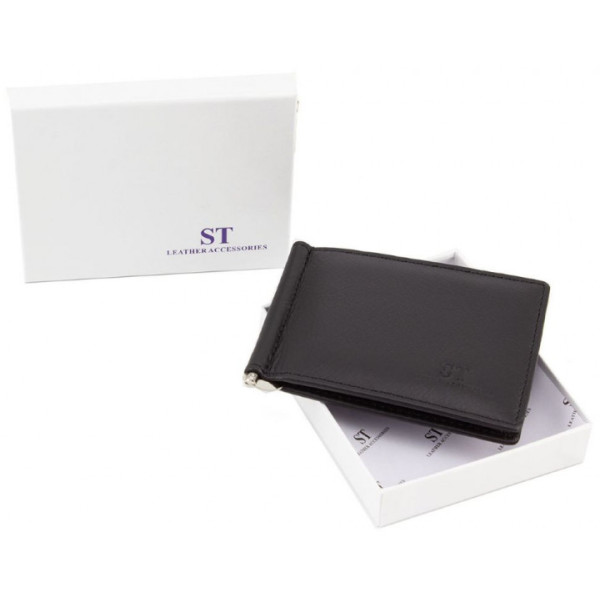 Зажим для денег из натуральной кожи ST Leather (ST453) 98547 Черный