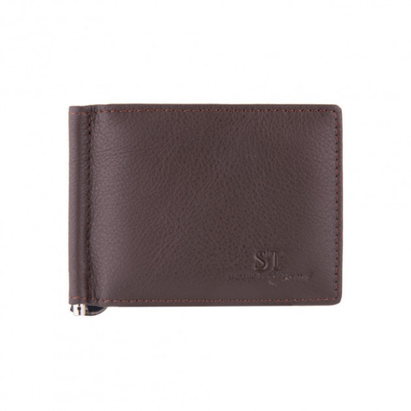 Чоловічий шкіряний затиск ST Leather (ST453) 98545 Коричневий