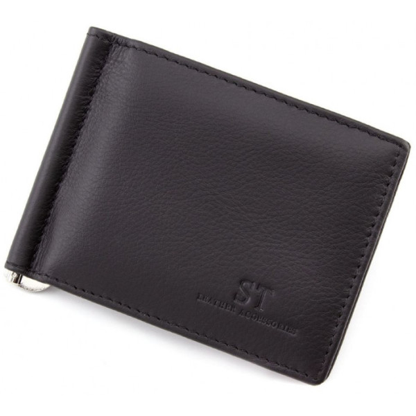 Зажим для денег из натуральной кожи ST Leather (ST453) 98547 Черный